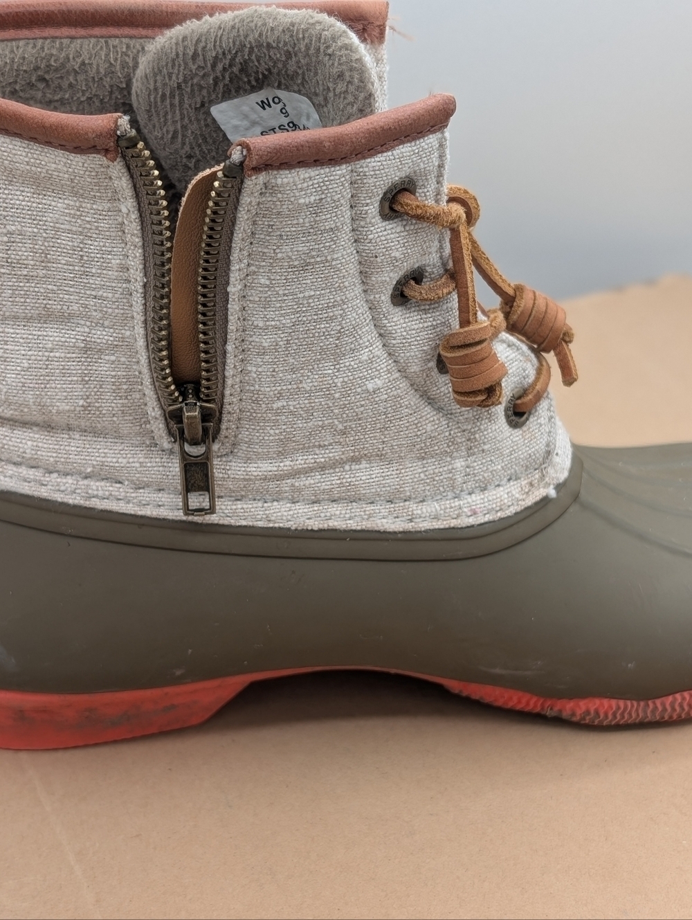 Sperry Women’s Size 9 Duck Boots Waterproof Fleece Lined Lace Up Rain Snow Boots - Picture 7 of 11